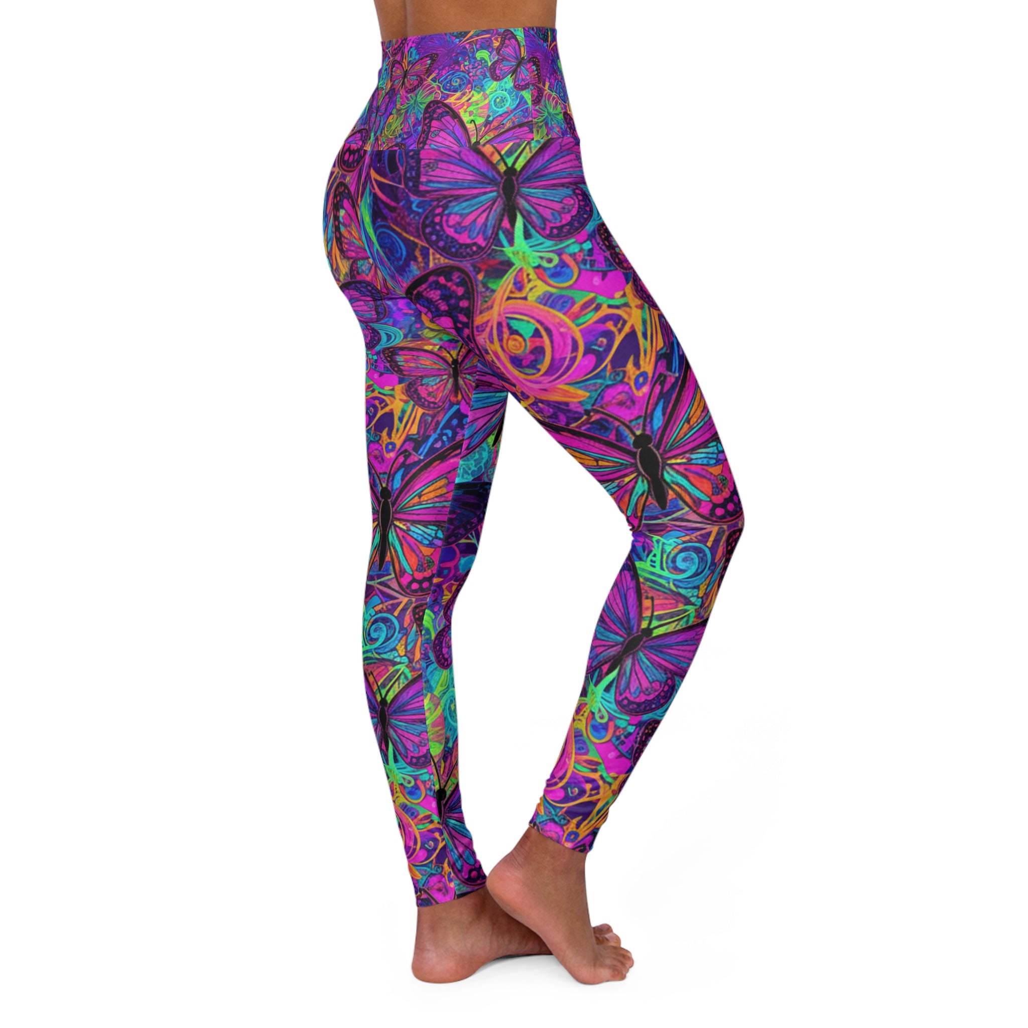Cosmic Butterfly Collection Boho High-Waist Yoga Leggings