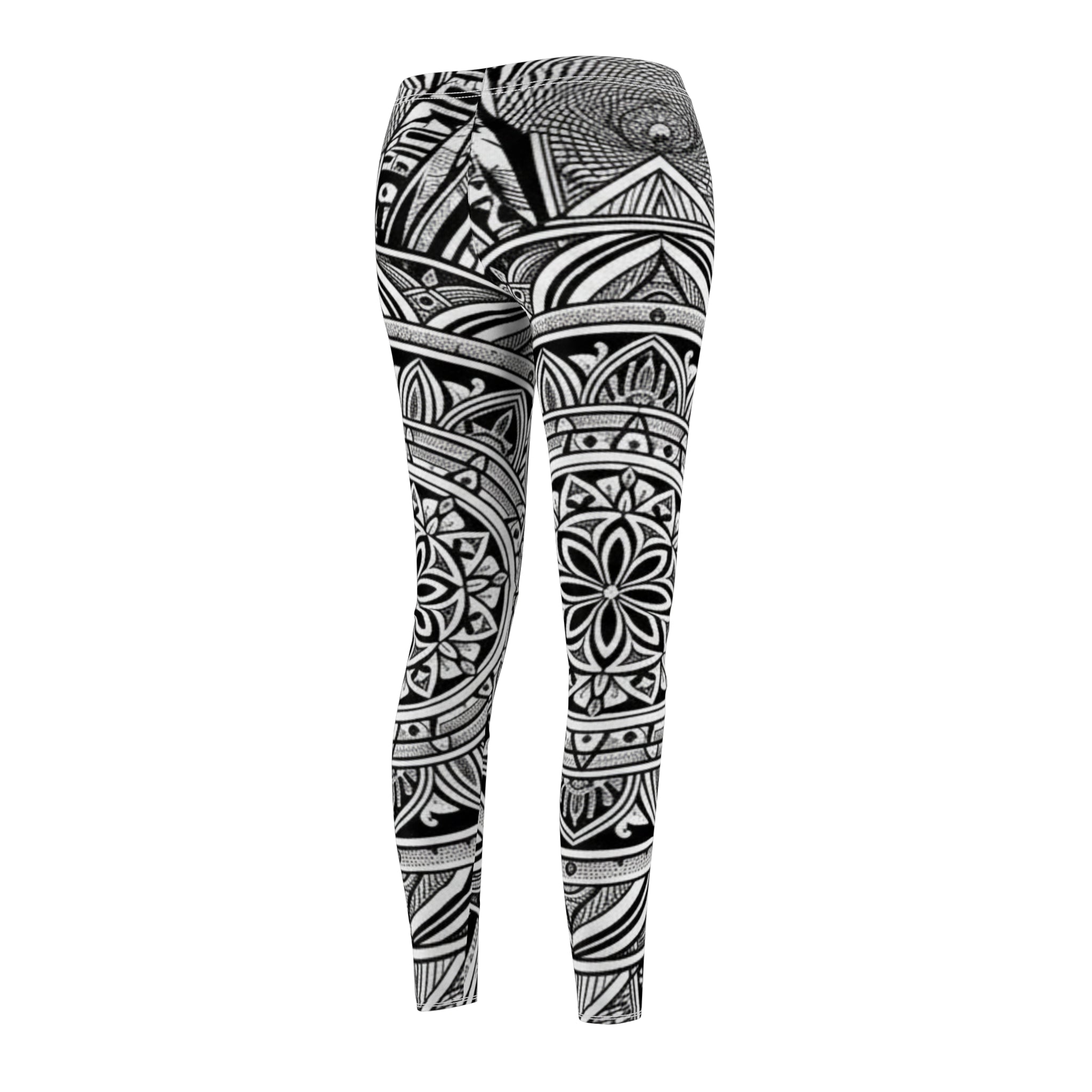 Mandala Black & White Leggings