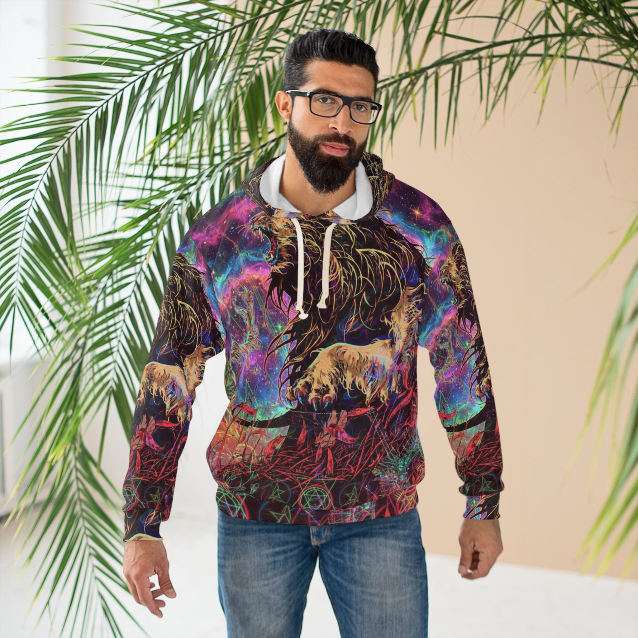 Cosmic Lion Galaxy Hoodie