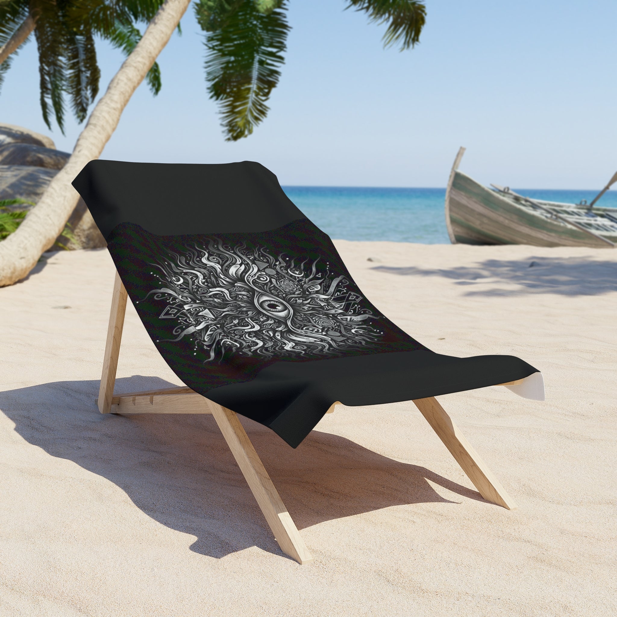 Mystical Eye Mandala Collection Beach Towel