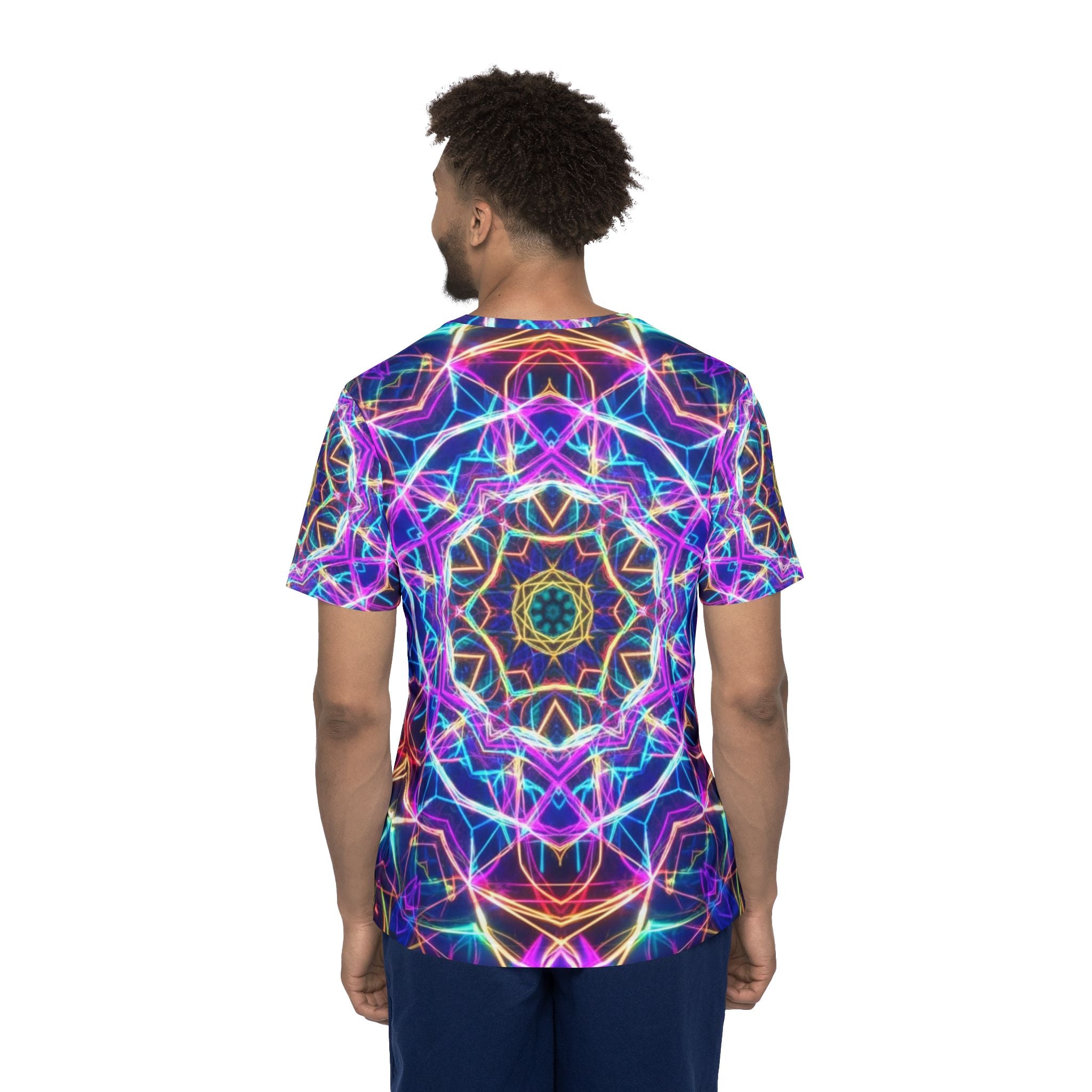 Neon Kaleidoscope Men's Sports Jersey