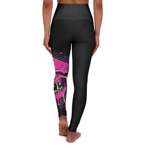 Acid Trip Skull Collection High Waisted Leggings