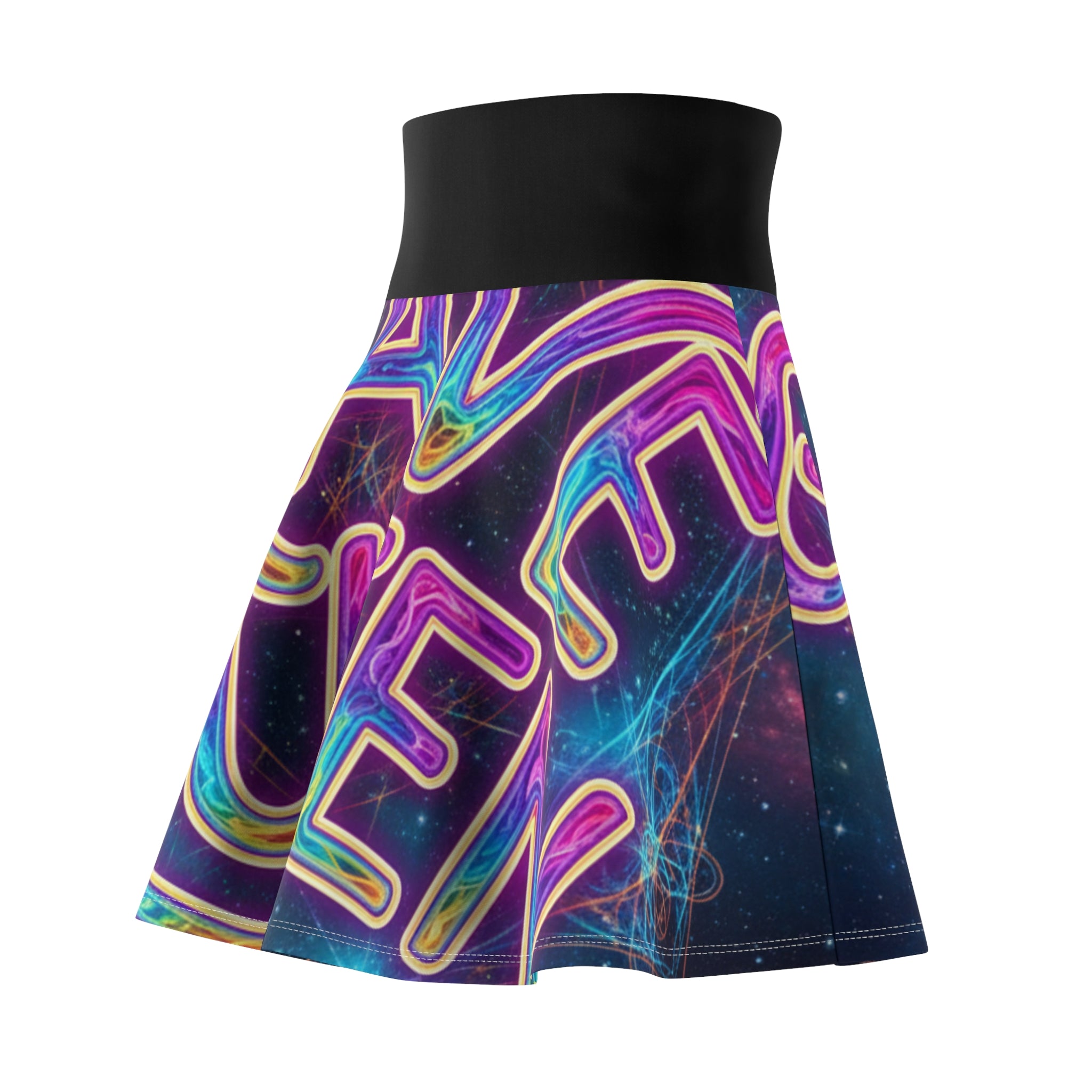 Neon 'Rave Queen' Skater Skirt