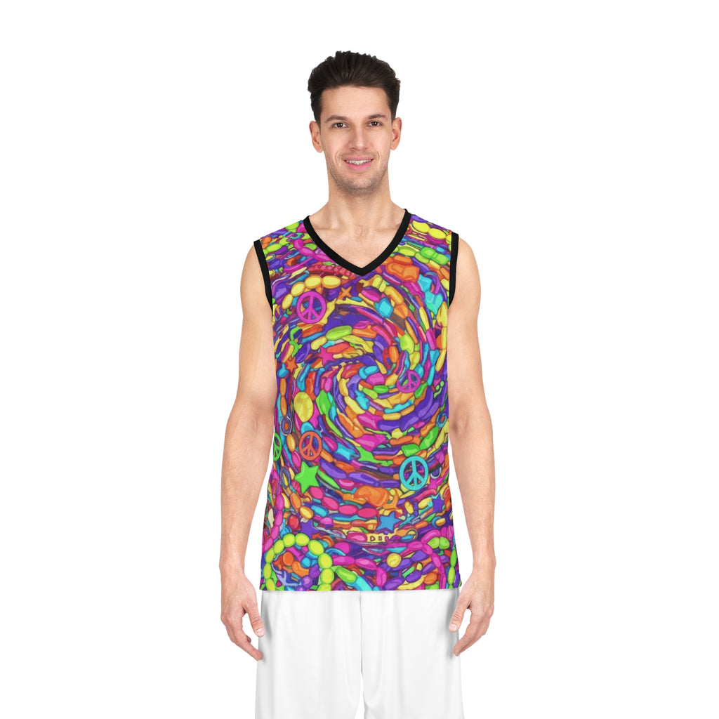 Psychedelic "Got Kandi?" Basketball Jersey