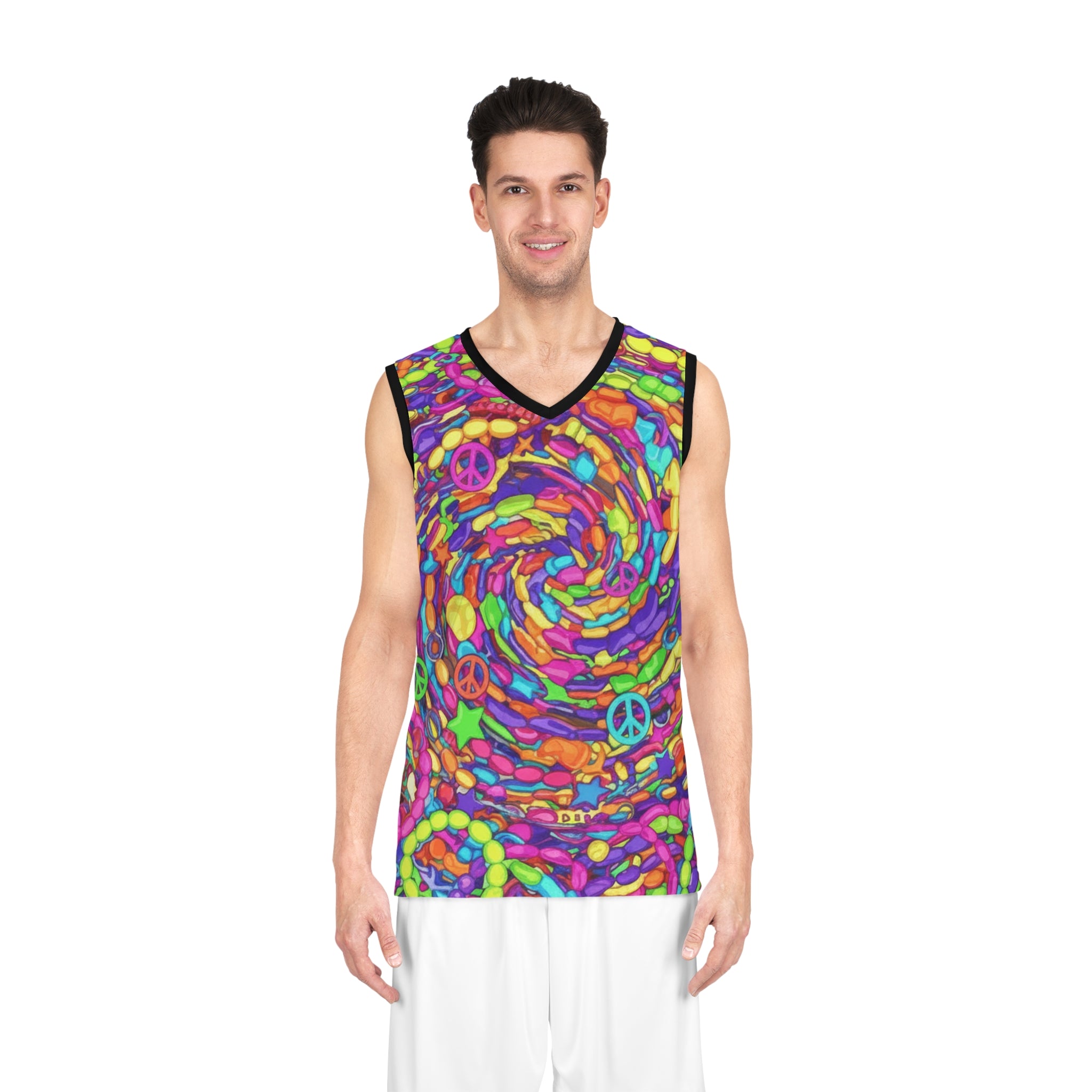 Psychedelic "Got Kandi?" Basketball Jersey