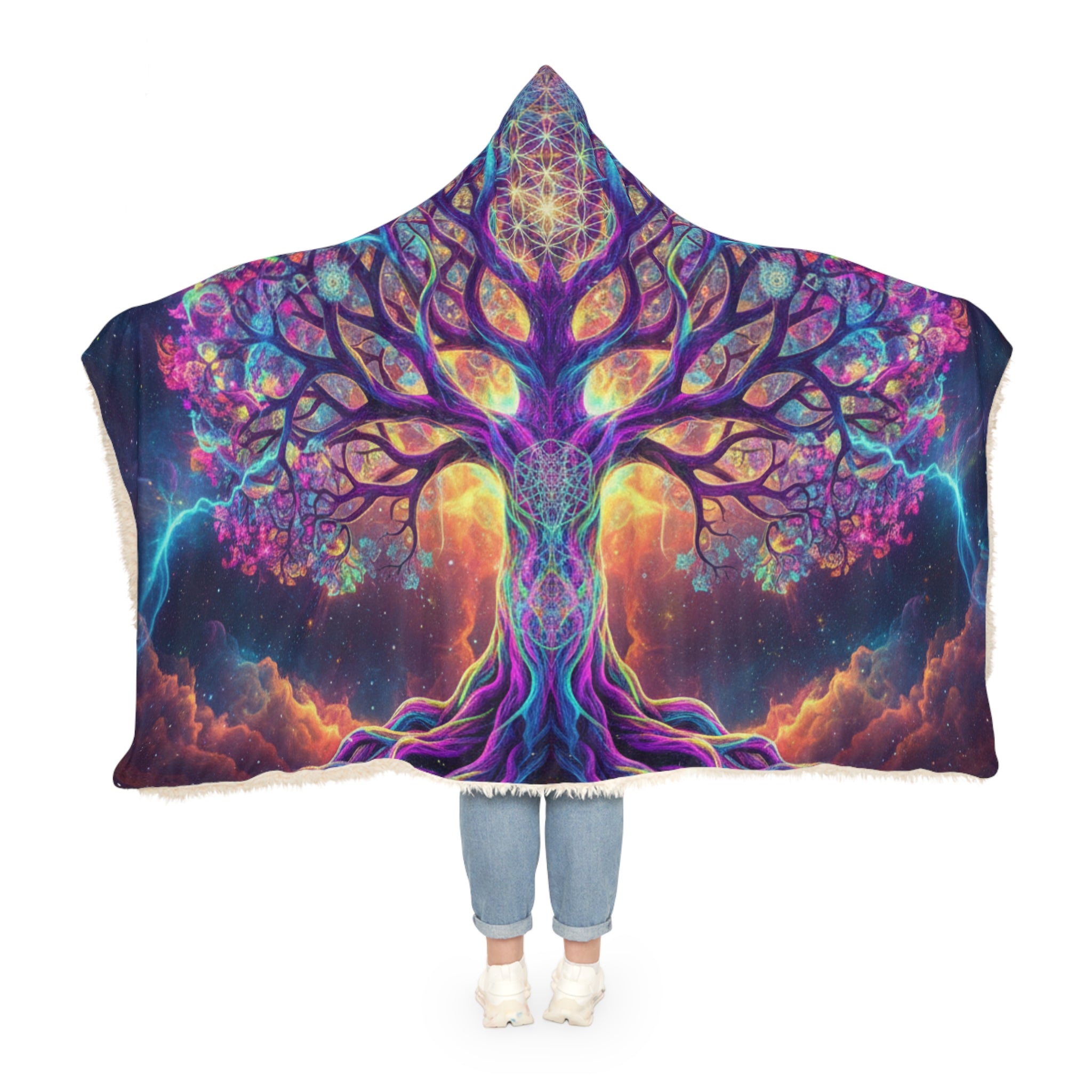 Tree Of Life Hooded Snuggle Blanket