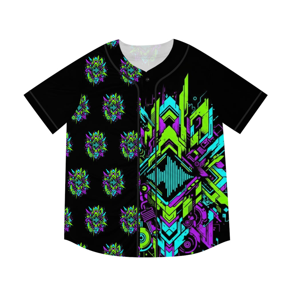 Neon Geometric Riddim Baseball Jersey