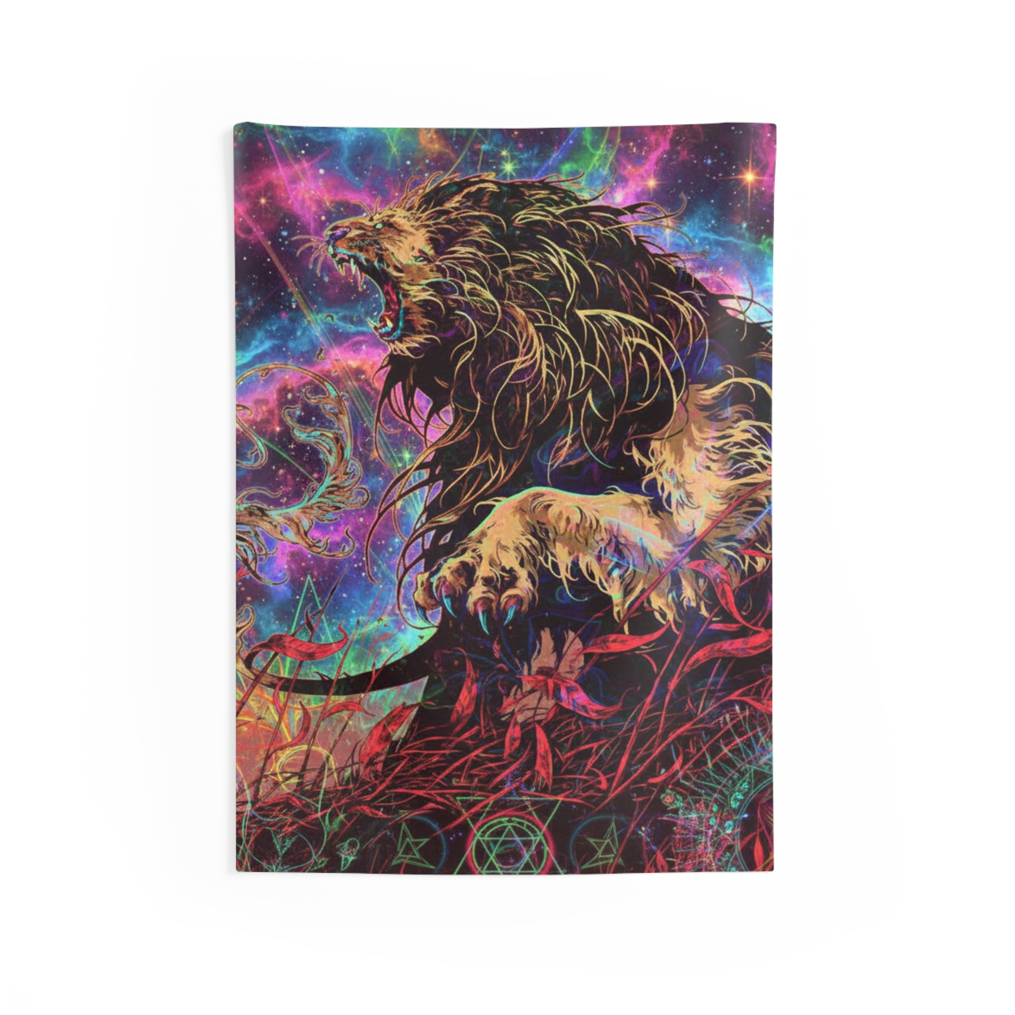 Cosmic Lion Tapestry