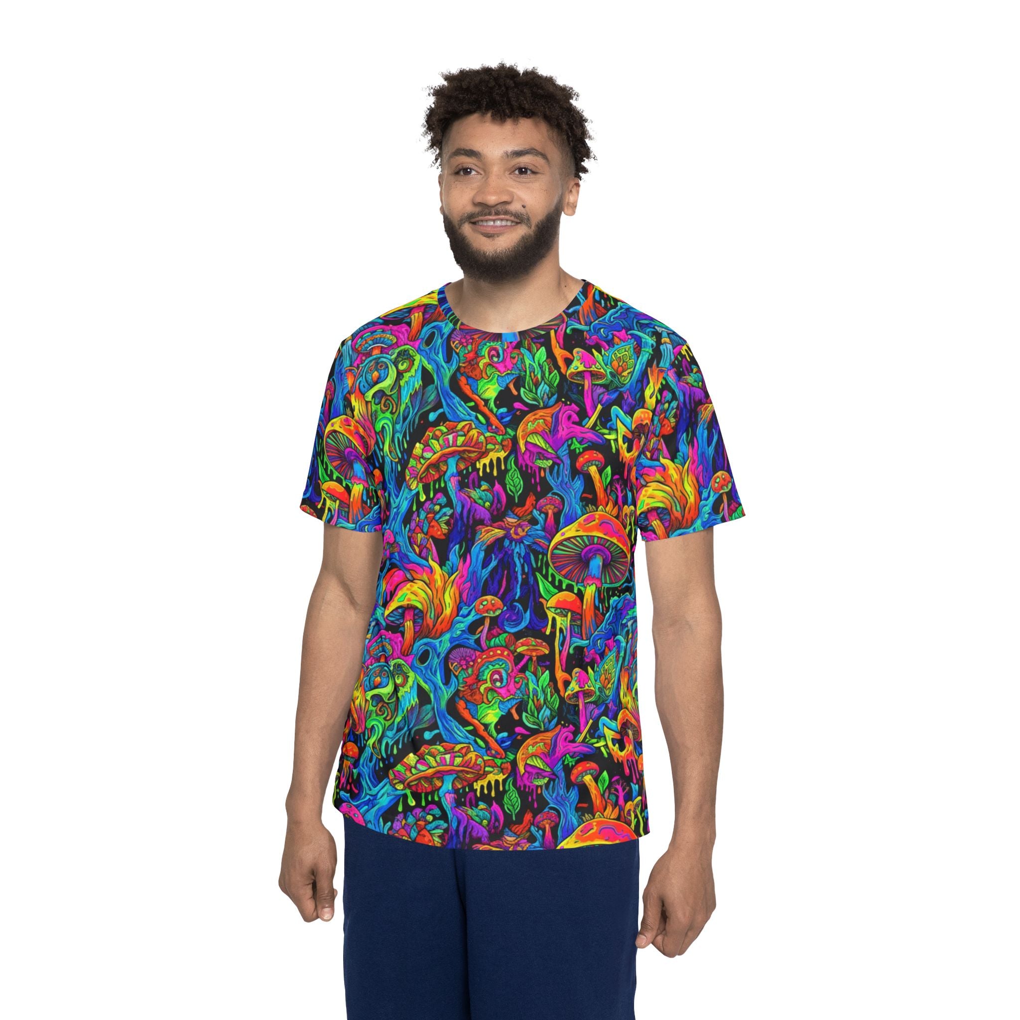 Psychedelic Mushroom  Neon Trippy Festival Jersey