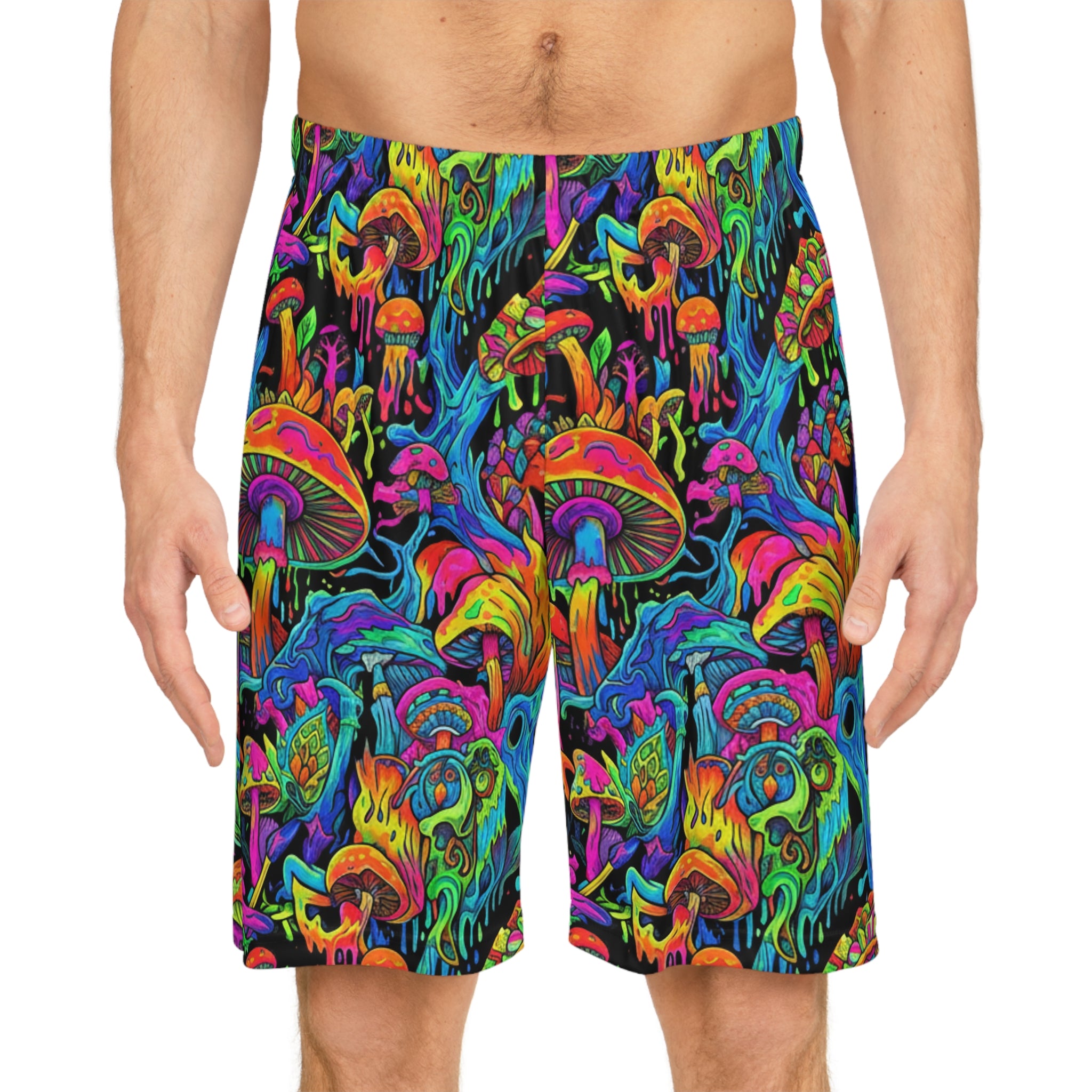 Psychedelic Mushroom Basketball Shorts
