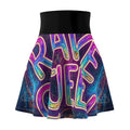 Neon 'Rave Queen' Skater Skirt