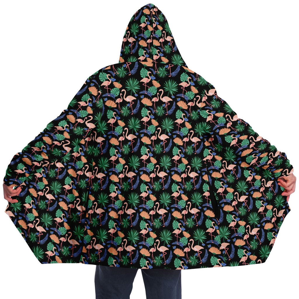 Flamingo Exotic Floral Cloak Hoodie