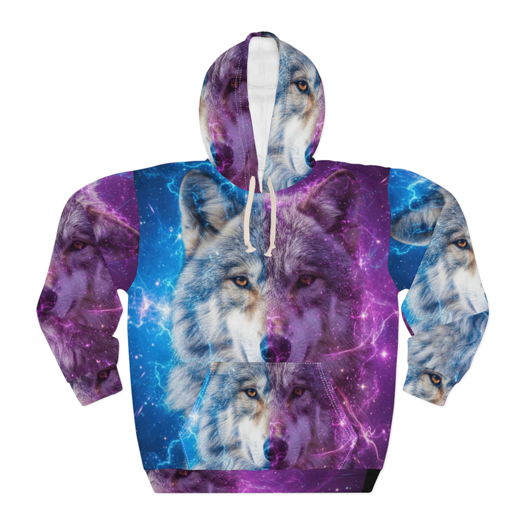 Galaxy Wolf Pullover Hoodie