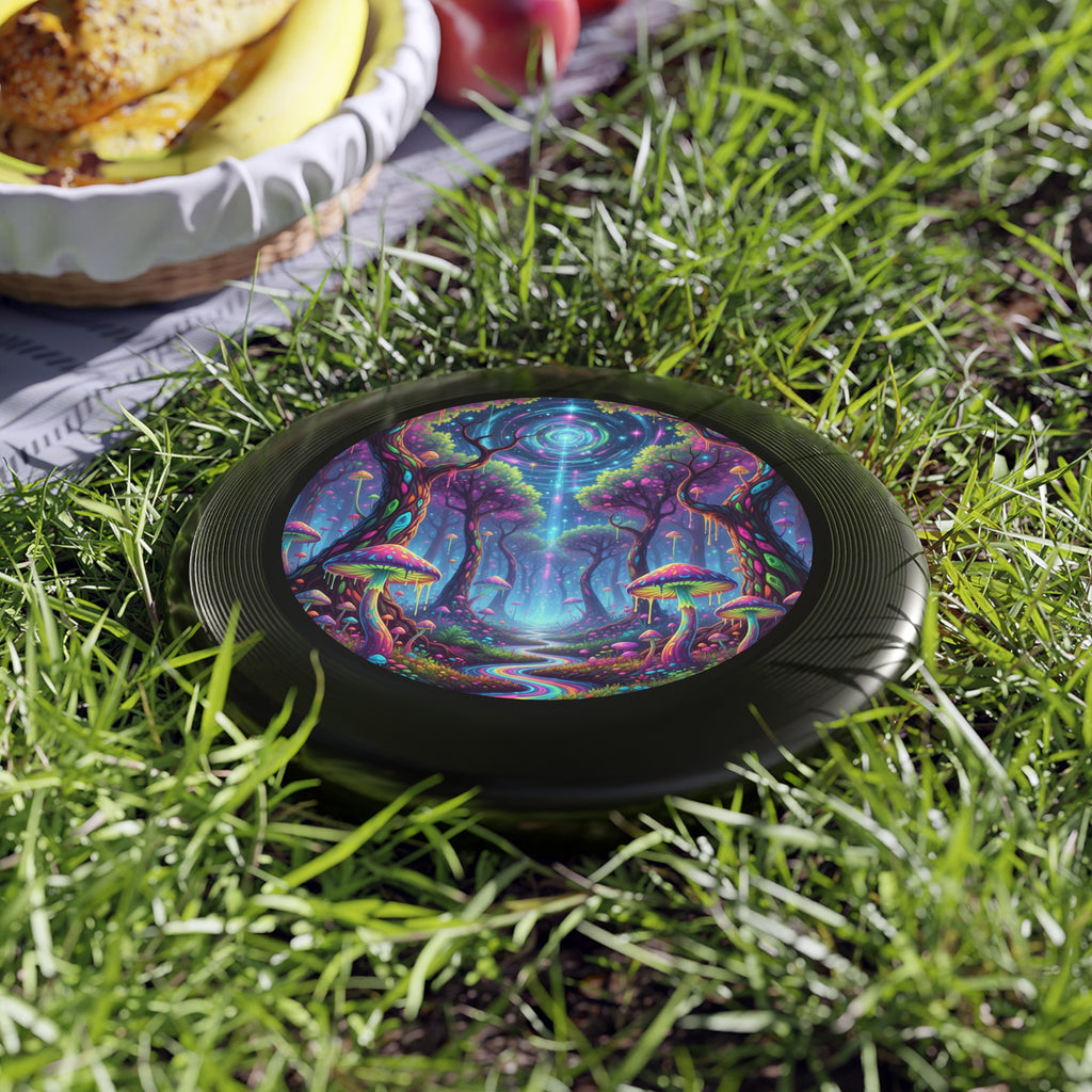Psychedelic Forest Wham‑O Frisbee — Colorful Mushroom Fantasy Flying Disc