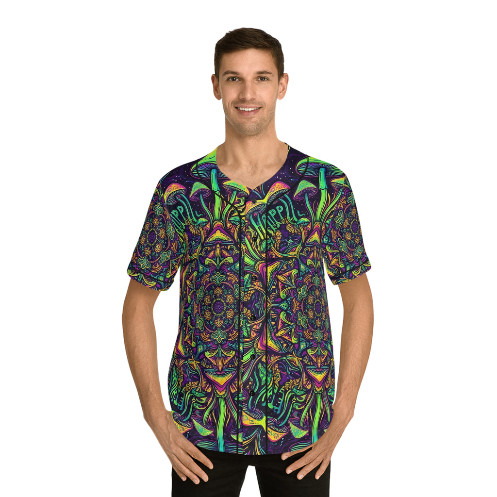 Psychedelic Mushroom Kaleidoscope Baseball Jersey