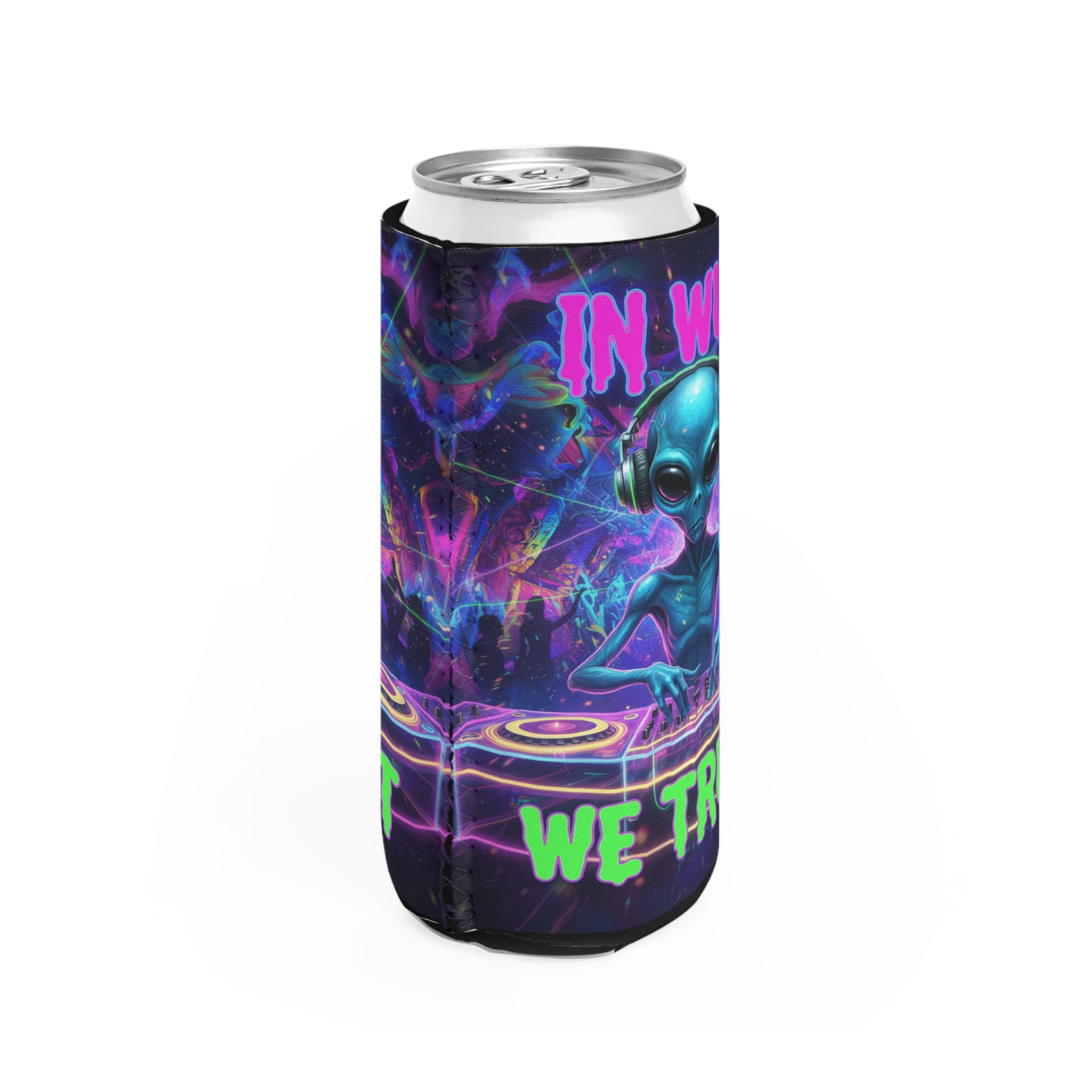 Slim Can Cooler — "In Wub We Trust"