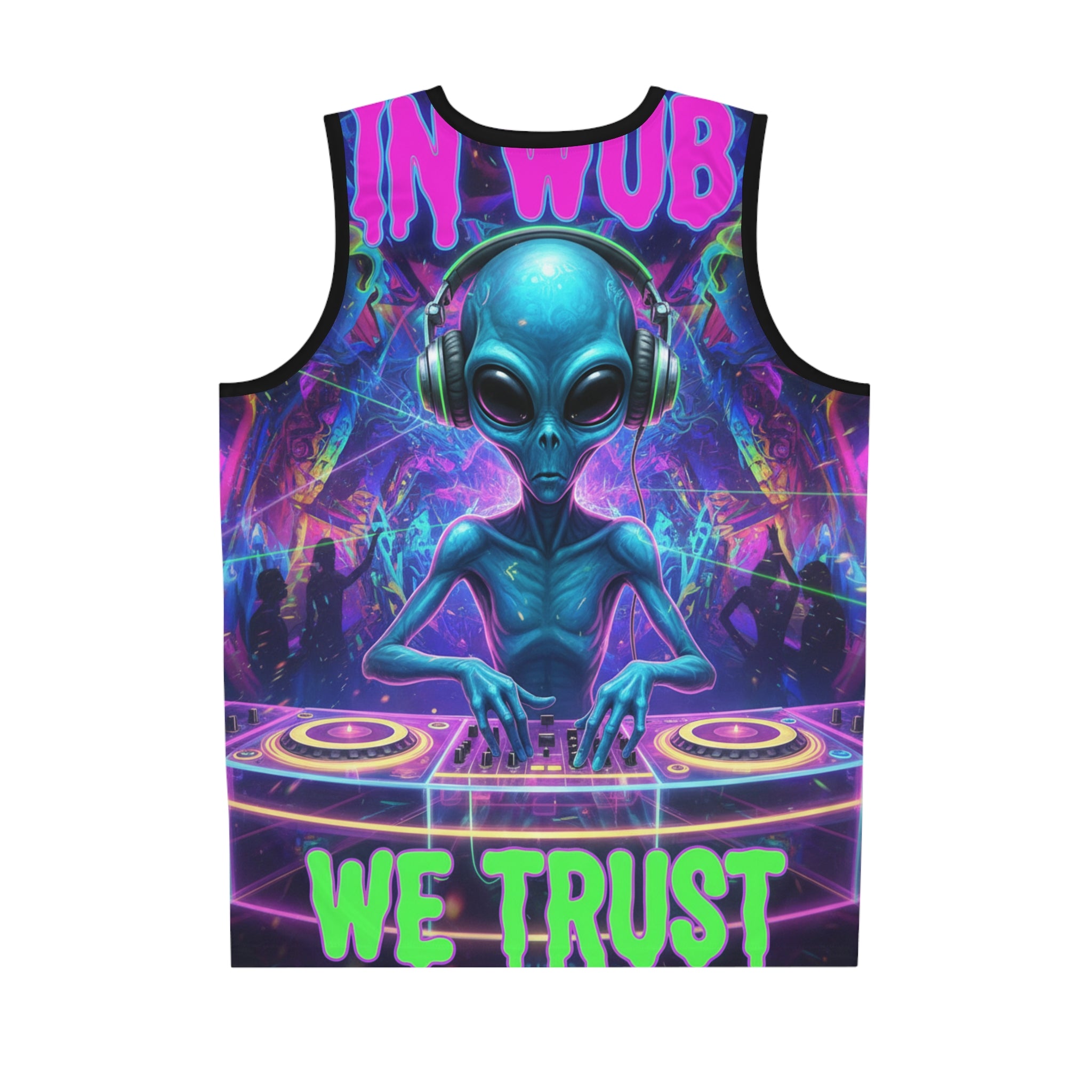Alien DJ Basketball Jersey — "In Wub We Trust"