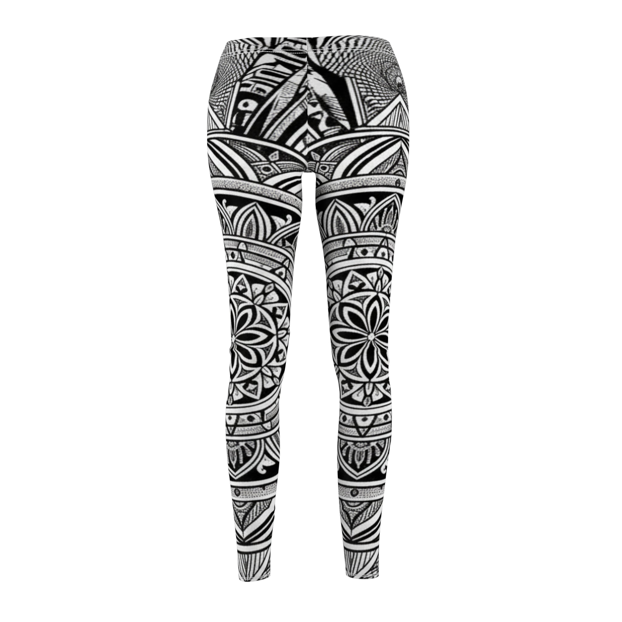 Mandala Black & White Leggings