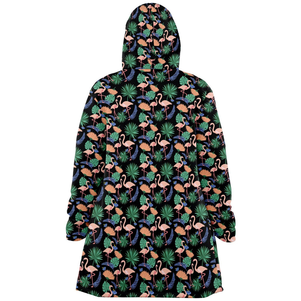 Flamingo Exotic Floral Cloak Hoodie