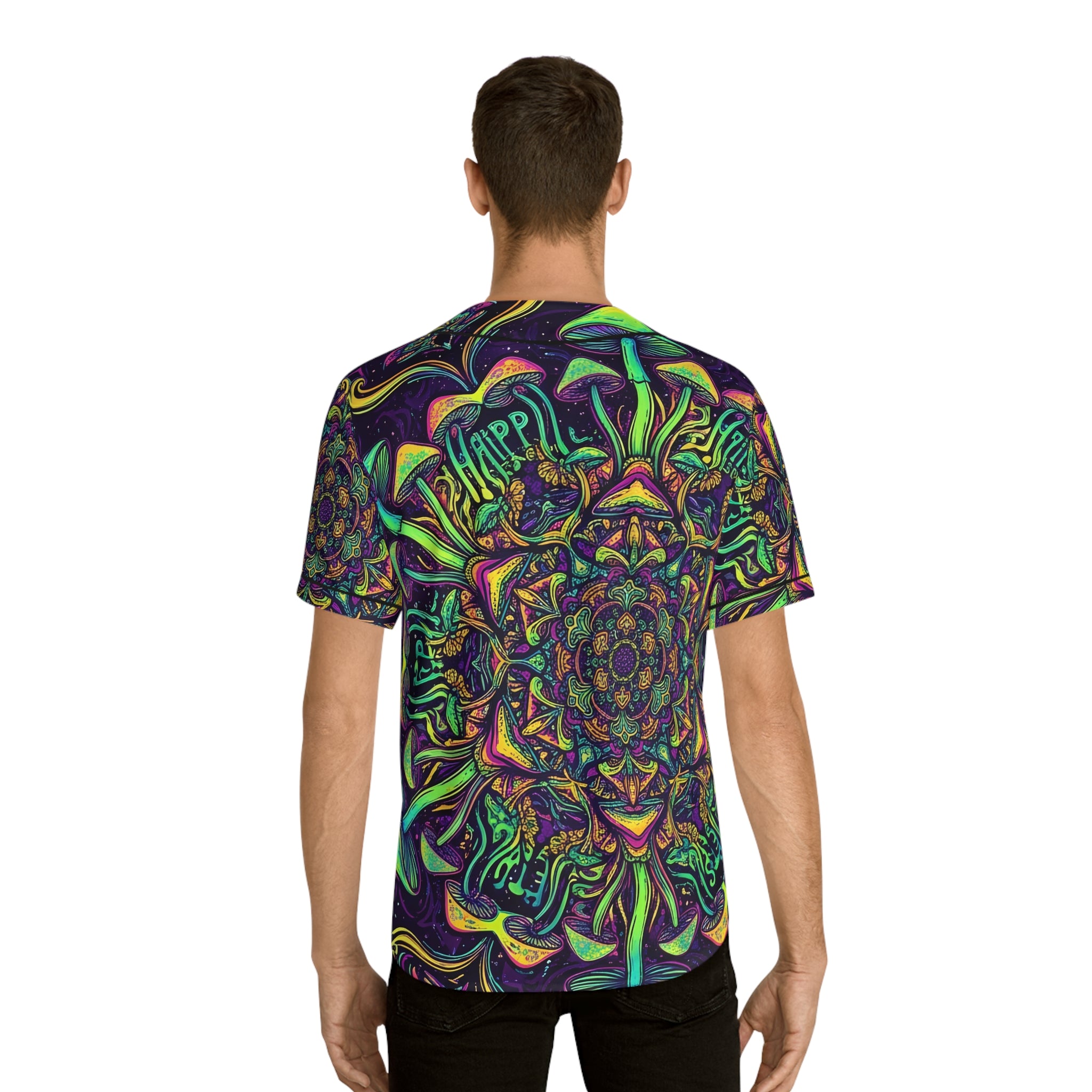 Psychedelic Mushroom Kaleidoscope Baseball Jersey