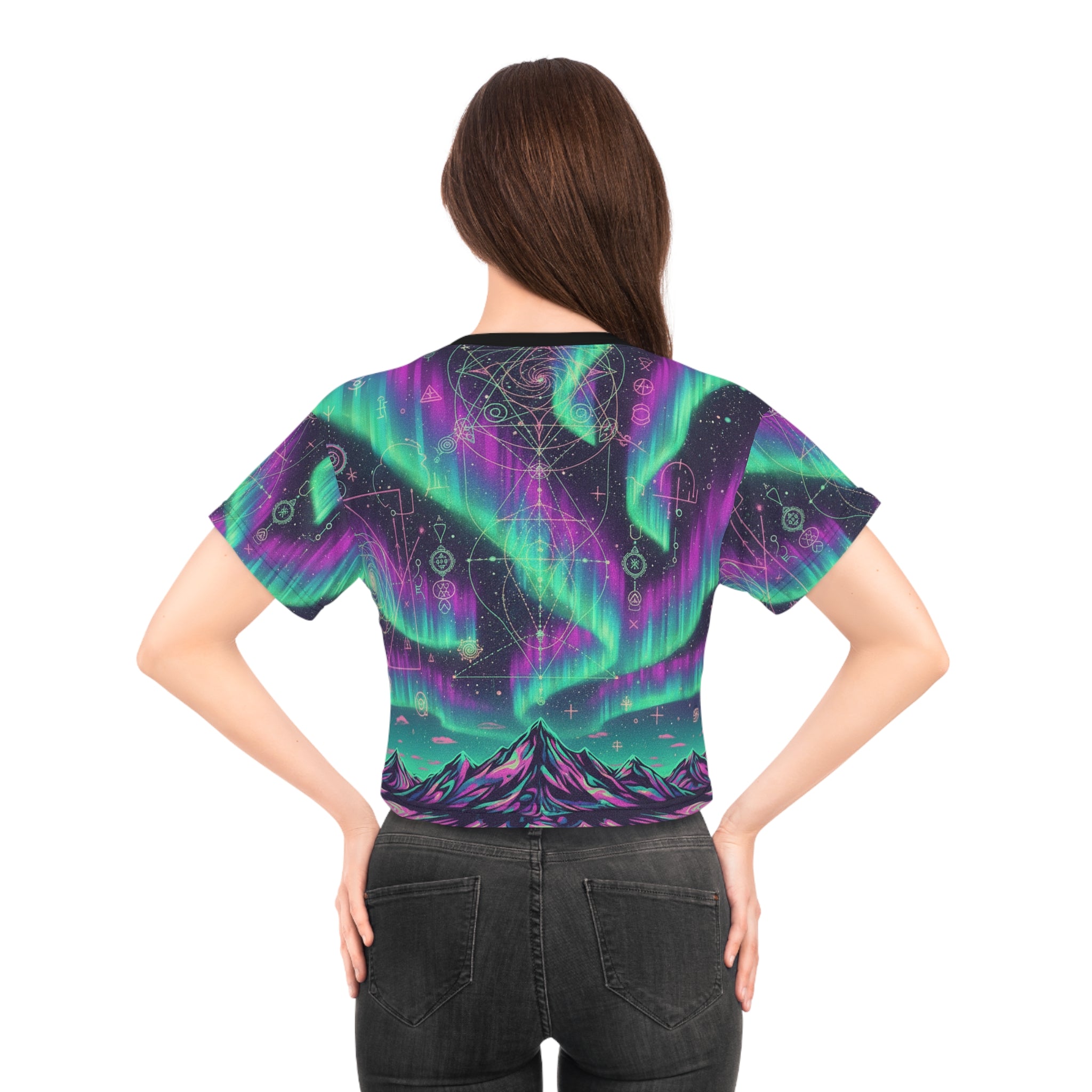 Aurora Mountain Crop Tee
