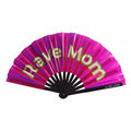 Holographic Pink Rave Mom XL Hand Fan