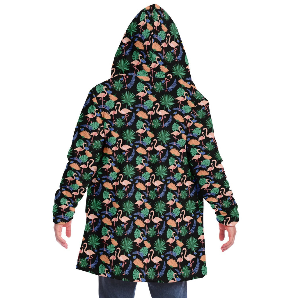 Flamingo Exotic Floral Cloak Hoodie