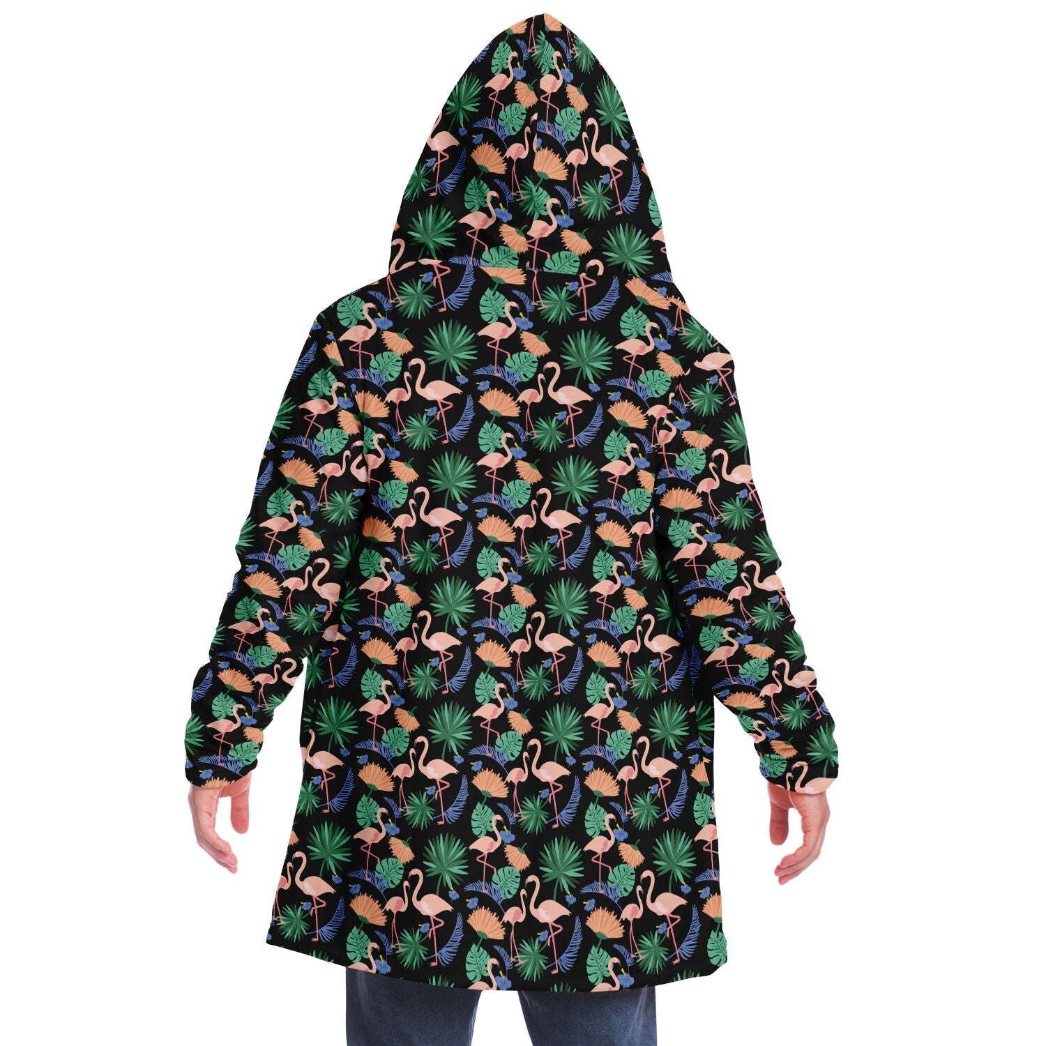 Flamingo Exotic Floral Cloak Hoodie