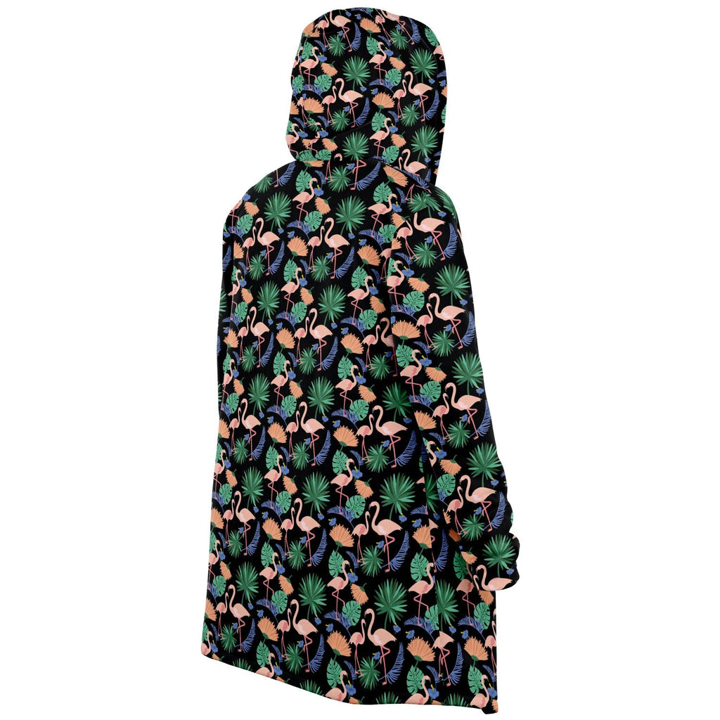 Flamingo Exotic Floral Cloak Hoodie