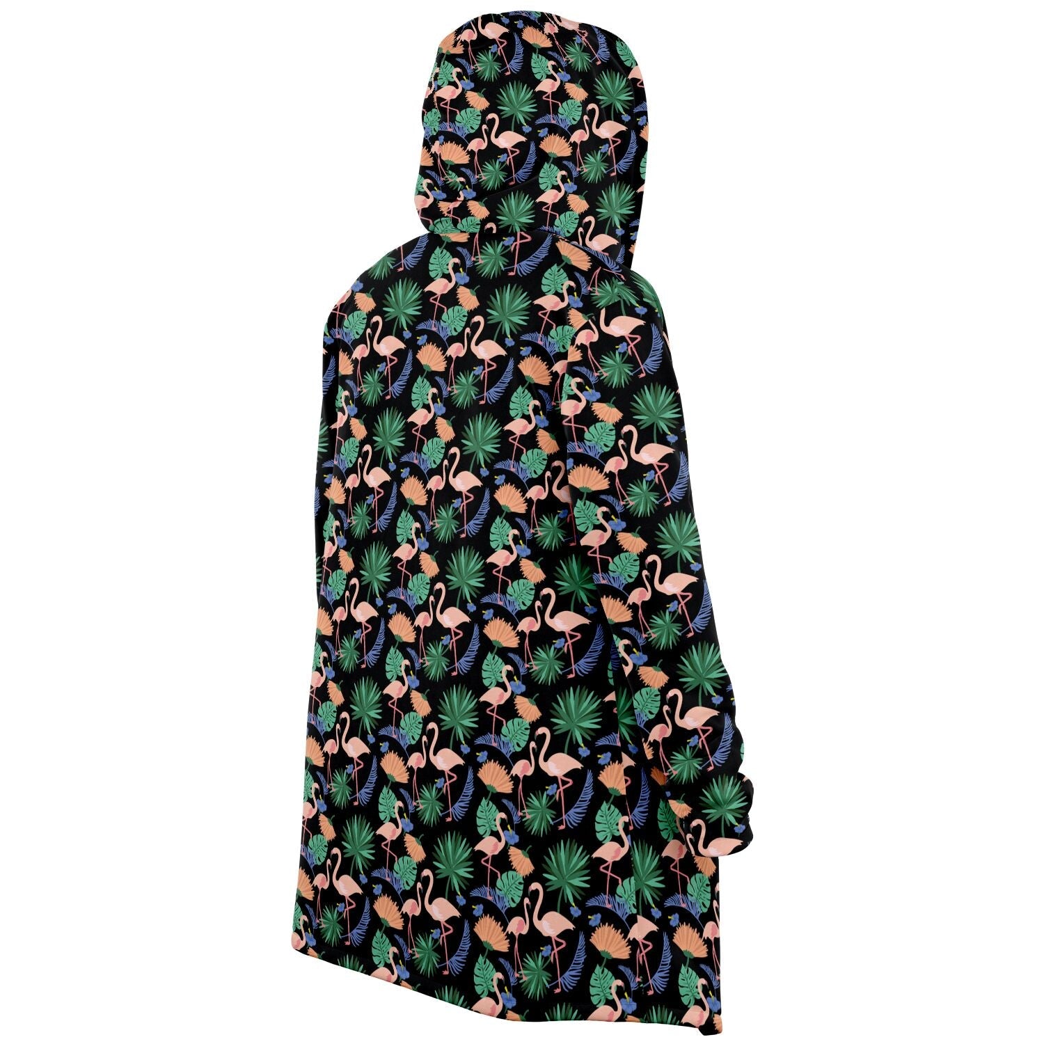 Flamingo Exotic Floral Cloak Hoodie
