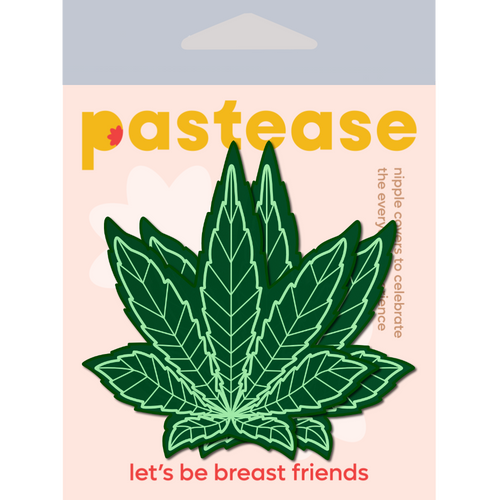 5-Pack: Indica Pot Leaf: Green Weed Nipple Pasties  by Pastease® o/s
