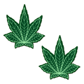 5-Pack: Indica Pot Leaf: Green Weed Nipple Pasties  by Pastease® o/s