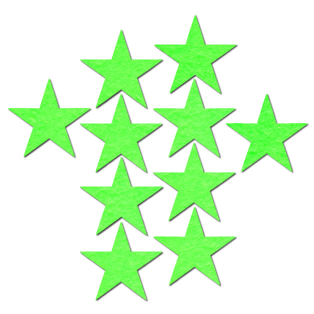 5-Pack: Body Minis: 10 Mini Glow-in-the-Dark Stars Nipple & Body Pasties  by Pastease® o/s
