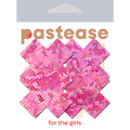 5 Pack: Petite Plus X: Two Pair of Small Shattered Glass Disco Ball Cross Nipple Pasties by Pastease®