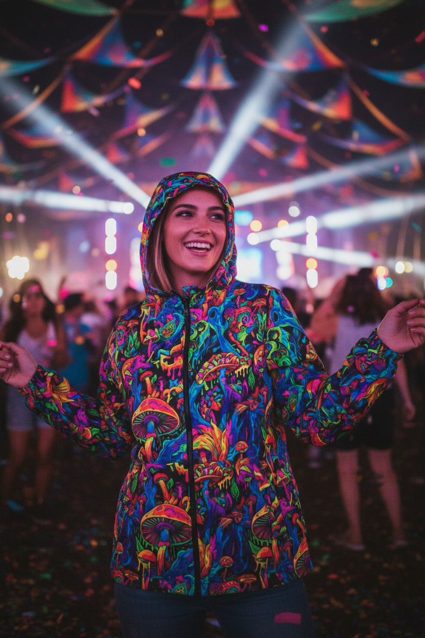 Psychedelic Mushroom Windbreaker Ad