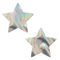 5-Pack: Star: Silver Holographic Star Nipple Pasties by Pastease® o/s